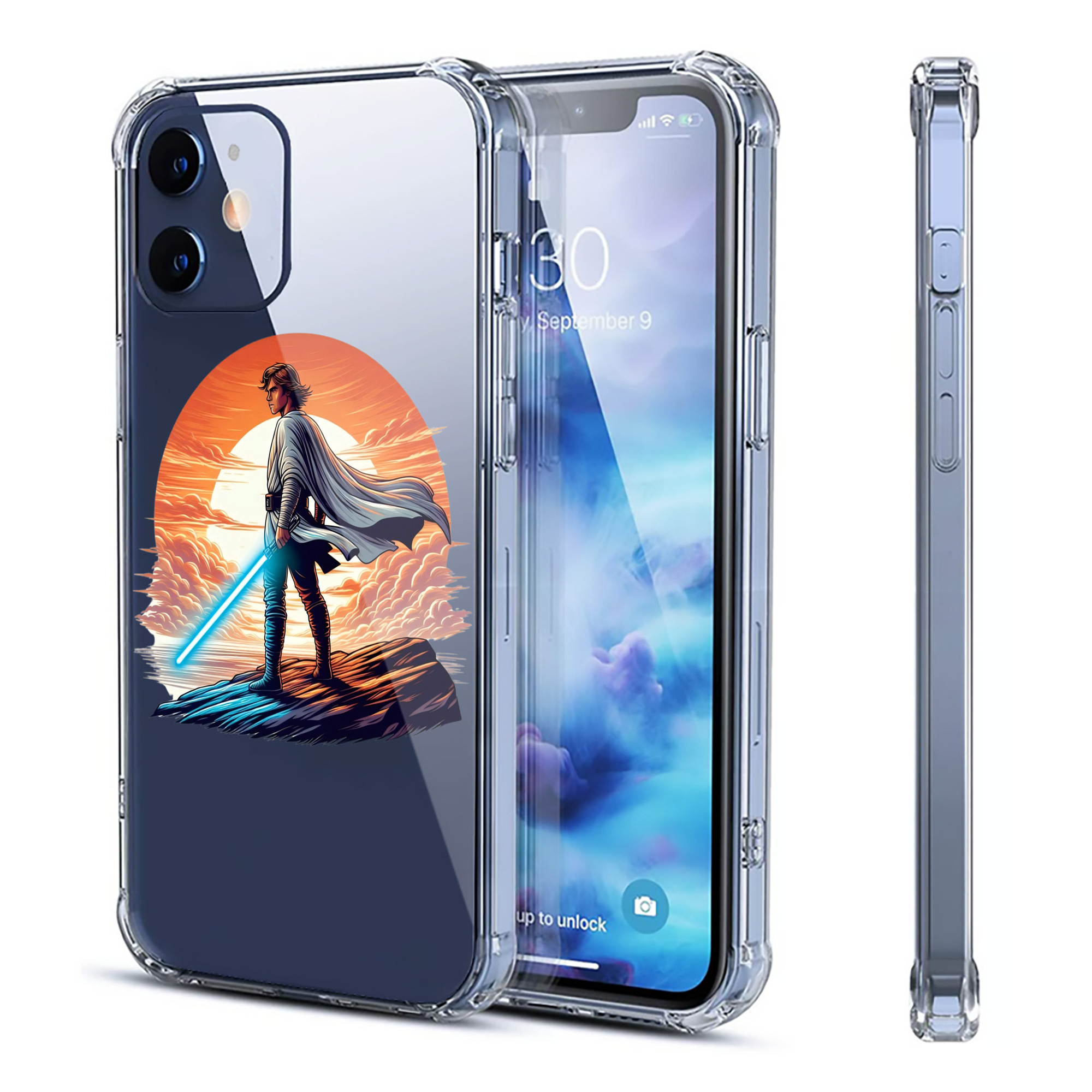 （画像用） スター・ウォーズ Star Wars 【iPhone 12シリーズ対応】透明スマホケース（クリアソフトケース）